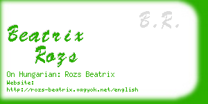 beatrix rozs business card
